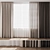 Linen Interior Curtain 3D Model 3D model small image 1