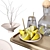 Decorative Lemon and Nut Set 3D model small image 2