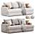 Contemporary Viola Fabric Sofa 3D model small image 1