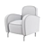 Elegant Arc Chair with Graceful Legs 3D model small image 2