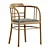 Retro Beech Wood Chairs Set 3D model small image 1