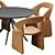 Sleek Modern Dining Set 3D model small image 3