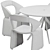 Sleek Modern Dining Set 3D model small image 4