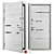 High-Security Metal Entry Door 3D model small image 1