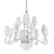 Ethereal Charm Blown Glass Chandelier 3D model small image 1