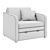 Richie Sofa Bed 86cm Blue 3D model small image 4