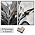 Modern Art Set with Frames 3D model small image 1