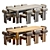 Restoration Hardware Vigo Teak Set 3D model small image 1