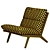 Stylish Leather Armchair with Wood Frame 3D model small image 7