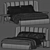 Modern Double Bed with Style 3D model small image 6