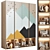 Colorful Modular Children's Wardrobe "Mountains 3D model small image 1