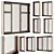 Windows Set 32-White Frame, 9 Window 3D model small image 1