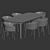 Modern Dining Set V-Ray 3Ds 3D model small image 6