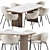 Elegant Dining Set with Eliza Chair 3D model small image 2