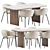 Elegant Dining Set with Eliza Chair 3D model small image 3