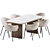 Elegant Dining Set with Eliza Chair 3D model small image 4