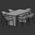 Elegant Dining Set with Eliza Chair 3D model small image 5