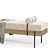 Elegant Colburne Upholstered Bench 3D model small image 3