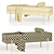 Elegant Colburne Upholstered Bench 3D model small image 4