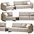 Heritage Modular Sofa Set 3D model small image 6