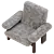 Sheepskin Brasilia Lounge Chair 3D model small image 2