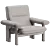 Sheepskin Brasilia Lounge Chair 3D model small image 3