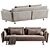 Elegant Twils Harold 3-Seater Sofa 3D model small image 4