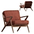 Modern Comfort: Asher Lounge Chair 3D model small image 1