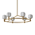 Elegant Ring Chandelier with White Glass Globes 3D model small image 2