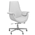  Gray Leather High-Back Office Chair 3D model small image 6