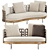 Contemporary Outdoor Seating: Torii Nest Sofa 3D model small image 1