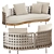 Contemporary Outdoor Seating: Torii Nest Sofa 3D model small image 2