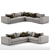 Modern Low Profile Corner Sectional 3D model small image 7