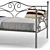 Stylish Metal Daybed in Slate Gray 3D model small image 3