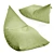 Velvety Triangle Bean Bag Chair 3D model small image 9