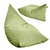 Velvety Triangle Bean Bag Chair 3D model small image 13