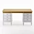 Rustic Pine Writing Desk 3D model small image 1