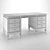 Rustic Pine Writing Desk 3D model small image 4