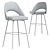 Sleek Metal Barber Stool 3D model small image 2