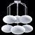  Moon Chandelier with Six Shades 3D model small image 5