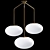  Moon Chandelier with Three Shades 3D model small image 1