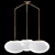  Moon Chandelier with Three Shades 3D model small image 7