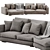 Luxurious Bordeaux Sofa - 2015 3D model small image 2