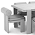 Vigo Outdoor Table Chair Set 3D model small image 5