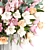 Cherry Blossom Tulip Vase Bouquet 3D model small image 2