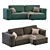 Modern Corner Sofa EBI 3D model small image 3