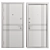 Bulat Metal Entry Door B610 3D model small image 4