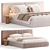 Sleek Double Bed Frame 3D model small image 2