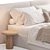 Sleek Double Bed Frame 3D model small image 4
