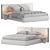 Sleek Double Bed Frame 3D model small image 7